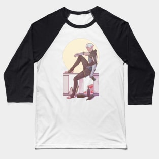 Broody Little Wolf Baseball T-Shirt